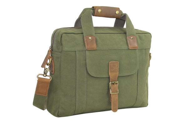 15 in. Casual Style Canvas Laptop Messenger Bag CM21