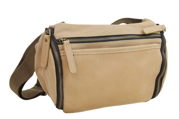 Stylish Canvas Leather Shoulder Bag CS02