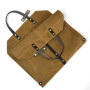 Firewood Carrier Bag Log Carrier Water Resistance Waxed Canvas Cowhide Leather Copper Snap Button