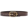1.5 in Width Leather Belts for Men Old School Casual Belt Center Bar Jeans Belt Heavy Duty Antique Black Brown Solid Brass Buckle Belt 11-5M-CO