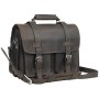 C.E.O. - 16 in. Classic Full Leather Briefcase Backpack  L02 - with luggage holder strap L02