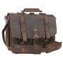 President 18 in. Extra Large Classic Leather Briefcase Backpack L06