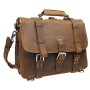 President 18 in. Extra Large Classic Leather Briefcase Backpack L06