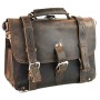 Classic 16 in. Large Leather Briefcase Backpack L09