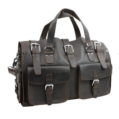 18 in. Spacious Cowhide Leather Travel Bag L100