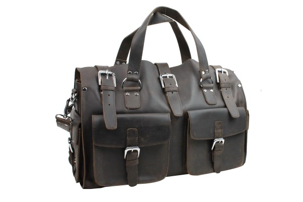 18 in. Spacious Cowhide Leather Travel Bag L100