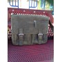 * Sale * 15 in. Cowhide Leather Casual Messenger Bag L10 Distress