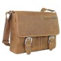 15 in. Cowhide Leather Casual Messenger Bag L10