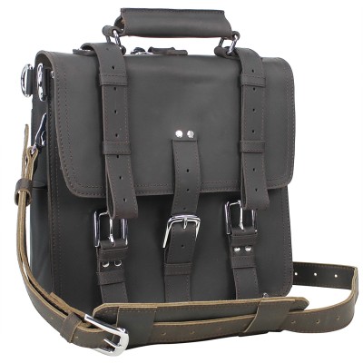 HIKER - 13 in. Tall Leather Backpack iPad Laptop Bag L13