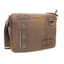 Full Grain Leather Messenger Bag Asymmetrical L14