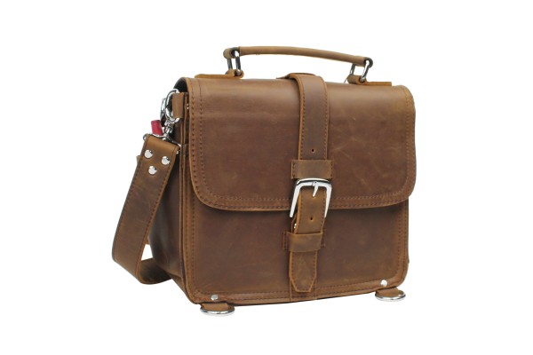 11 in. Cowhide Oil Tanned Leather Motorcycle Camera iPad Case L17