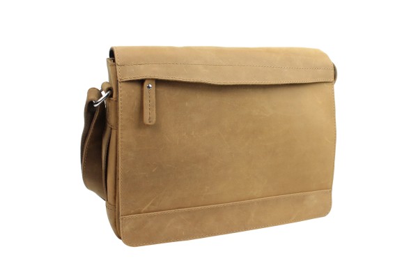 Full Grain Leather Bag 14 in. Leather Messenger Laptop Bag L18 - Final Sale