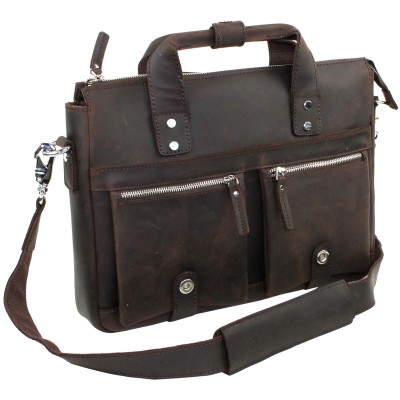 15 in. Classic Oil Tanned Cowhide Leather Bag L22