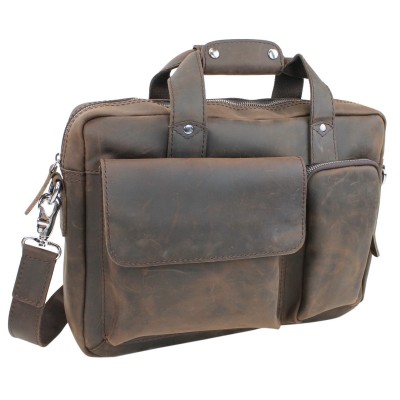 Cowhide Leather Casual Messenger Bag L23