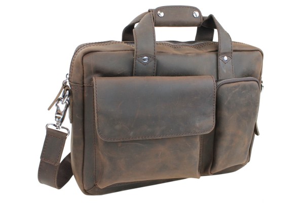 Cowhide Leather Casual Messenger Bag L23