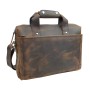 15 in. Classic Fine Leather Messenger Bag Daily Bag L29