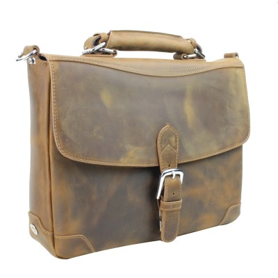15 in. Cowhide Fine Leather Laptop Bag L30