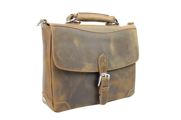 15 in. Cowhide Fine Leather Laptop Bag L30