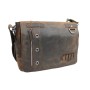 16 in. Casual Leather Messenger Bag Asymmetrical Design L35