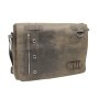 16 in. Casual Leather Messenger Bag Asymmetrical Design L35