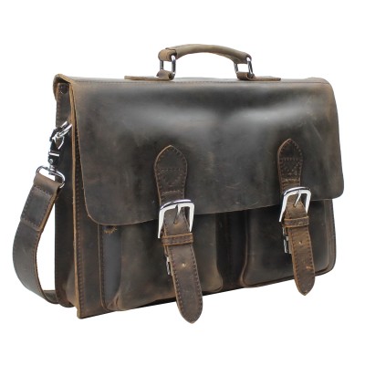 Cowhide Leather Briefcase Laptop Bag L38