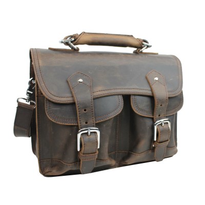 Vagarant Full Leather Small Briefcase Laptop Bag L40