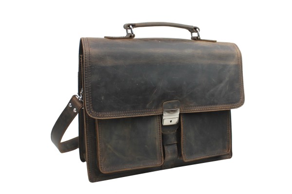 Pro Cowhide Leather Portfolio Briefcase L46