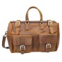  Classic Cowhide Leather Overnight Travel Duffle Bag L54