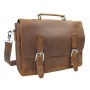 Full Grain Leather Laptop Bag with Clasp Lock L55