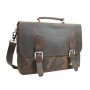 Full Grain Leather Laptop Bag with Clasp Lock L55