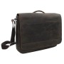 15 in. Cowhide Leather Casual Messenger Bag with Top Lift Handle L56