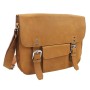 15 in. Cowhide Leather Stylish Casual Messenger Bag L59