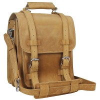 Heavy Duty  Full Leather Backpack with Front Pocket L62