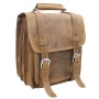 Heavy Duty  Full Leather Backpack with Front Pocket L62