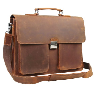 Vagarant Full Grain Leather Pro Briefcase L64B