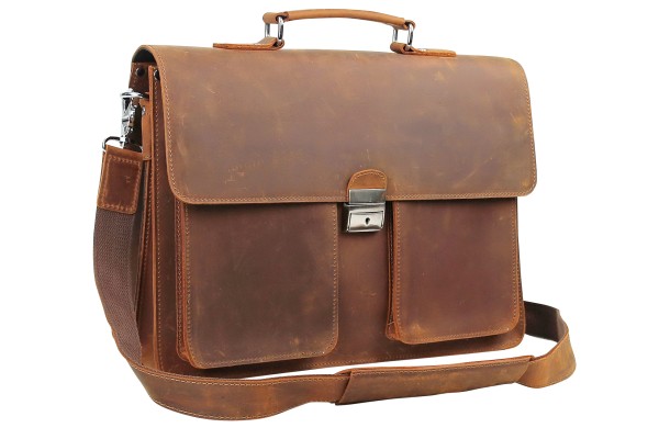 Vagarant Full Grain Leather Pro Briefcase L64B