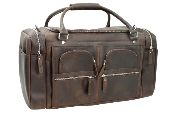 SALE - NESTOR - 21 in. Leather Overnight Traveler Gym Bag L68