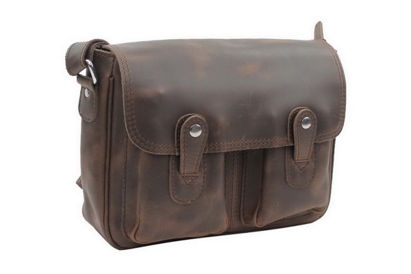 13 in. Oil Tanned Cowhide Leather Satchel L80