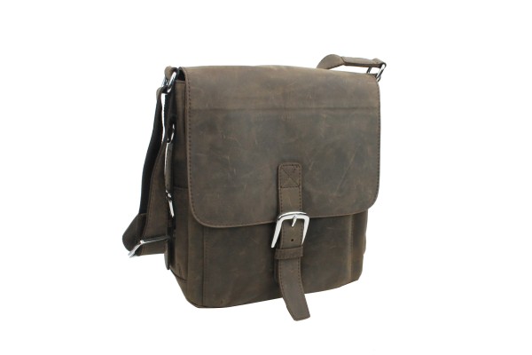 12 in. Cowhide Leather Casual Messenger  iPad Satchel Bag L89