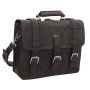 13 in. MacBook Pro Bag - 15 in. Full Leather Briefcase Backpack LB05