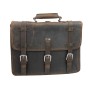 17 in. MacBook Pro Bag - 18 in. Full Leather Briefcase Backpack LB06