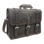 17 in. MacBook Pro Bag - 18 in. Full Leather Briefcase Backpack LB06