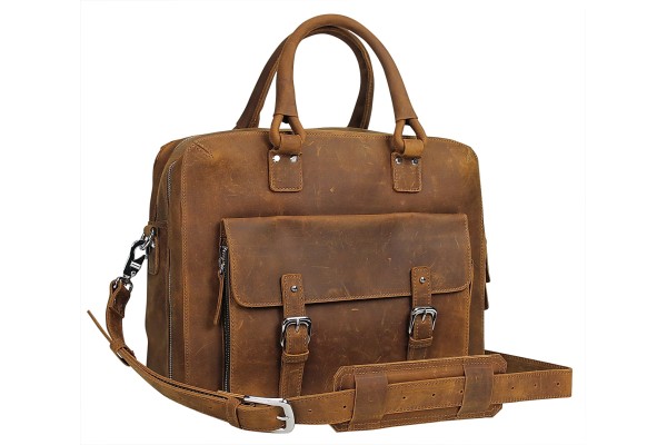 Full Grain Leather Travel Tote LB07