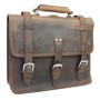 15 in. MacBook Pro Bag - 16 in. Full Leather Briefcase Backpack LB09