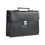 16 in. Slim Full Grain Leather Briefcase Laptop Bag With Latch Lock LB36