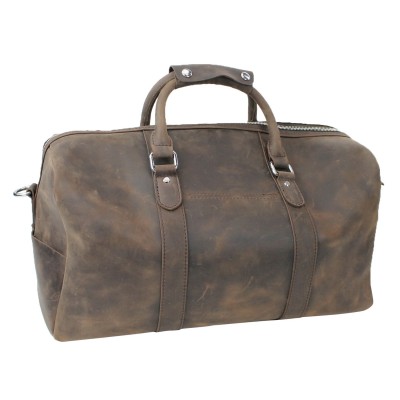 Cowhide Leather Overnight Travel Carry On Tote LD03