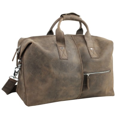 Full Grain Leather Overnight Gym Duffle Bag LD05