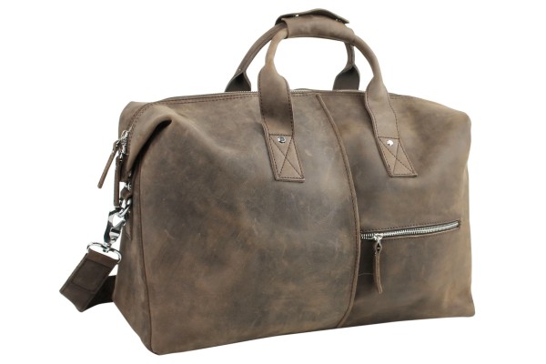 Full Grain Leather Overnight Gym Duffle Bag LD05