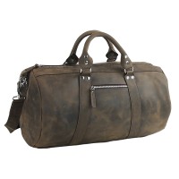 Full Grain Leather Overnight Gym Duffle Bag LD08