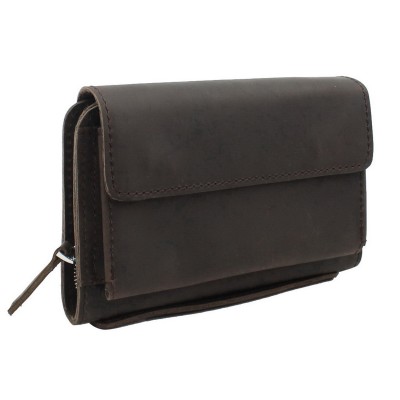 8.5” Cowhide Leather Large Clutch Bag LH02